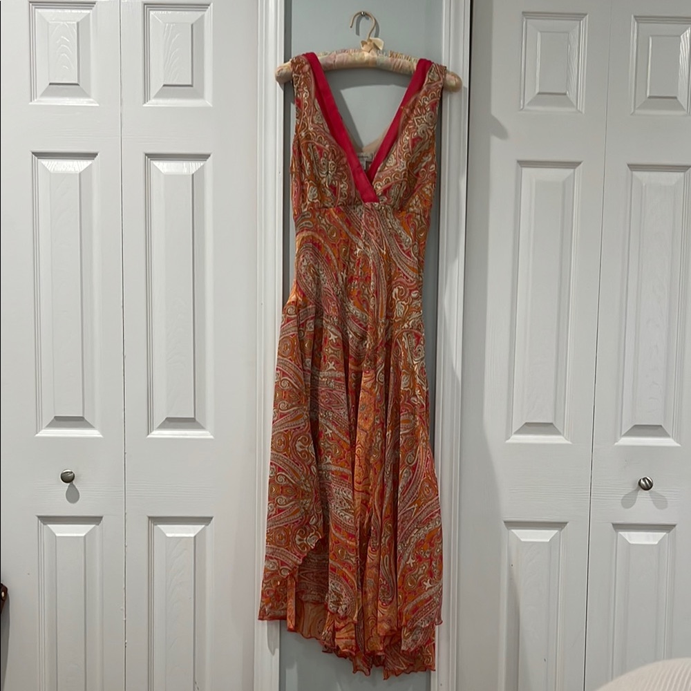 Paisley asymmetrical dress